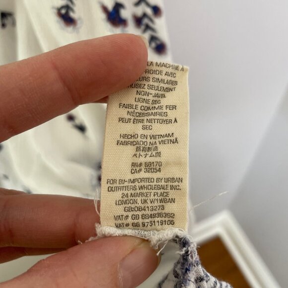 Free People Tree Swing Tank Top Size Small Ivory Sleeveless Mini Dress Floral - Picture 9 of 10